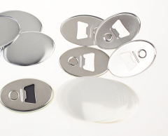 Oval bottle opener magnet parts - complete set - 45x65mm