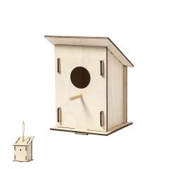Birdhouse assembly kit made of wood