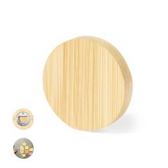 Round Bamboo Magnet Bottle Opener