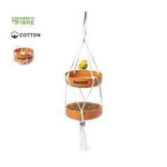 Hanging bird feed bowls made of bamboo fiber