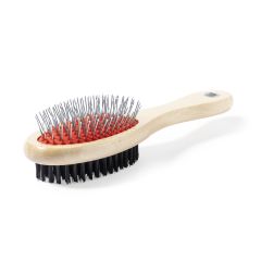 Pet Brush with Dual Bristle Types