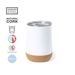 Sublimation thermal mug with cork base, 330ml