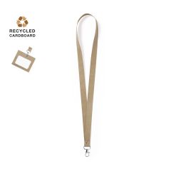 Lanyard made from recycled paper with metal carabiner