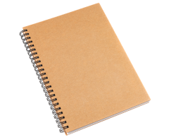 Eco notebook with soft cover and spiral binding, A6