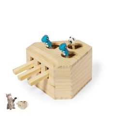 Activity Toy Box Made of Wood for Cats