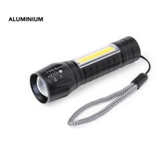 Compact flashlight with wrist strap
