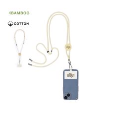Cotton/Bamboo Lanyard Mobile Phone Neck Strap