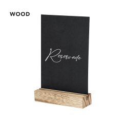 Table Sign Display with Wooden Holder