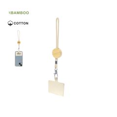 Bamboo Wrist Lanyard with Mobile Phone Holder