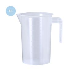 Plastic Measuring Jug with Handle, 4 Liter with Logo Option