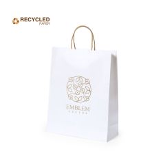 White Recycled Paper Bag - 8.5 Liters