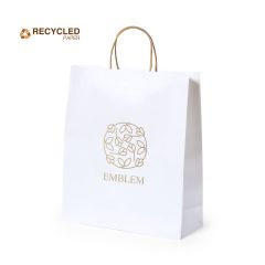 White Recycled Paper Bag - 15.3 Liters