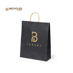Black Paper Bag Made of Recycled Paper - 8.5 Liters