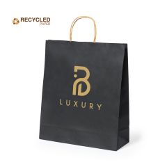 Black Paper Bag Made from Recycled Paper - 15.3 Liters