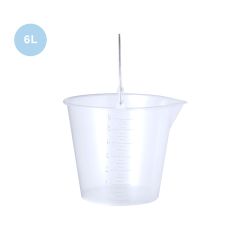 Plastic Measuring Bucket with Handle, 6 Liter, Customizable with Logo