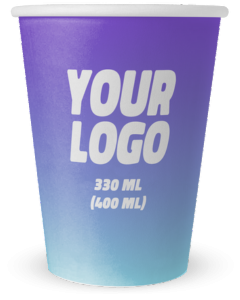 Paper Cup with Logo 330 ml - Full Color Print on Entire Cup