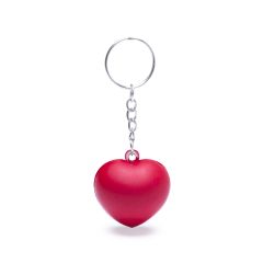 Anti-Stress Heart Keyring with Custom Logo - Red