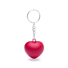 Anti-Stress Heart Keyring with Custom Logo - Red