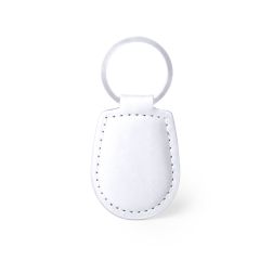 Small Faux Leather Keyring in Bright Color