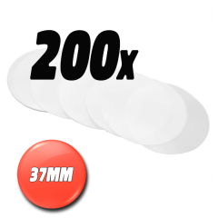 200 pcs. mylar for 37 mm badges