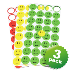 Pack of 2cm Smiley Magnets - 3 Sheets per Pack