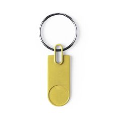 Metal Keyring with Curved End, with Print or Doming