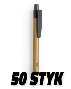 50 pcs pens with logo - bamboo and wheat straw