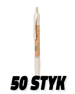 50 pcs pens with logo - cork and wheat straw