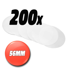 200 pcs. mylar for 56 mm badges