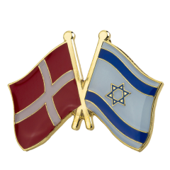 Denmark - Israel Friendship Flag Enamel Pin
