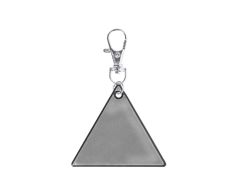 Silver reflective keychain in triangular design