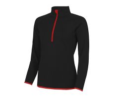 Slim fit sporty sweatshirt with zipper and stand-up collar - Women