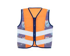 Reflective Vest for Children with Zipper and Sports Motifs