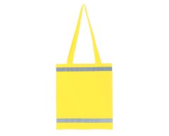 Reflective tote bag with long polyester handle