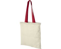 Tote bags made of 100% cotton with colored handles 38 x 42 cm
