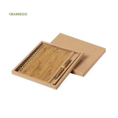 Gift Box with Bamboo Notebook and Pen