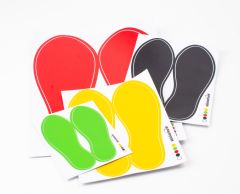 Floor Footprints in Various Sizes and Colors