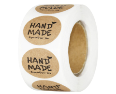 Handmade Stickers 25mm, Roll of 500 pcs.