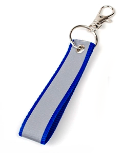 Blue Reflective Keyring without logo