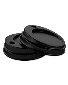 Black Drink Lids for Paper Cups, 200 ml and 330 ml