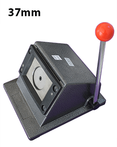 Stationary paper punch for 37mm badges