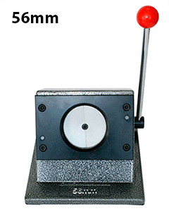 Stationary paper cutter for 56mm badges