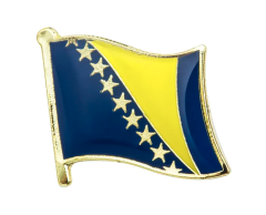 Bosnia-Herzegovina Flag Enamel Pin, 19x16mm
