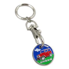 Enamel Trolley Coin Keyring