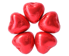 Chocolate Hearts without Imprint - Fast Production