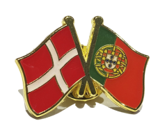 Denmark - Portugal Friendship Flag Enamel Pin