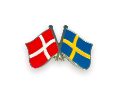 Denmark - Sweden Friendship Flag Pin