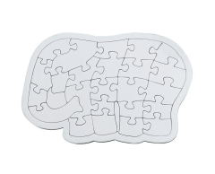 Elephant paint-it-yourself puzzle 14x21cm