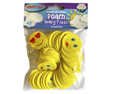 Foam Smiley Faces, Self-Adhesive