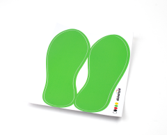 Green footprints for the floor 12 cm